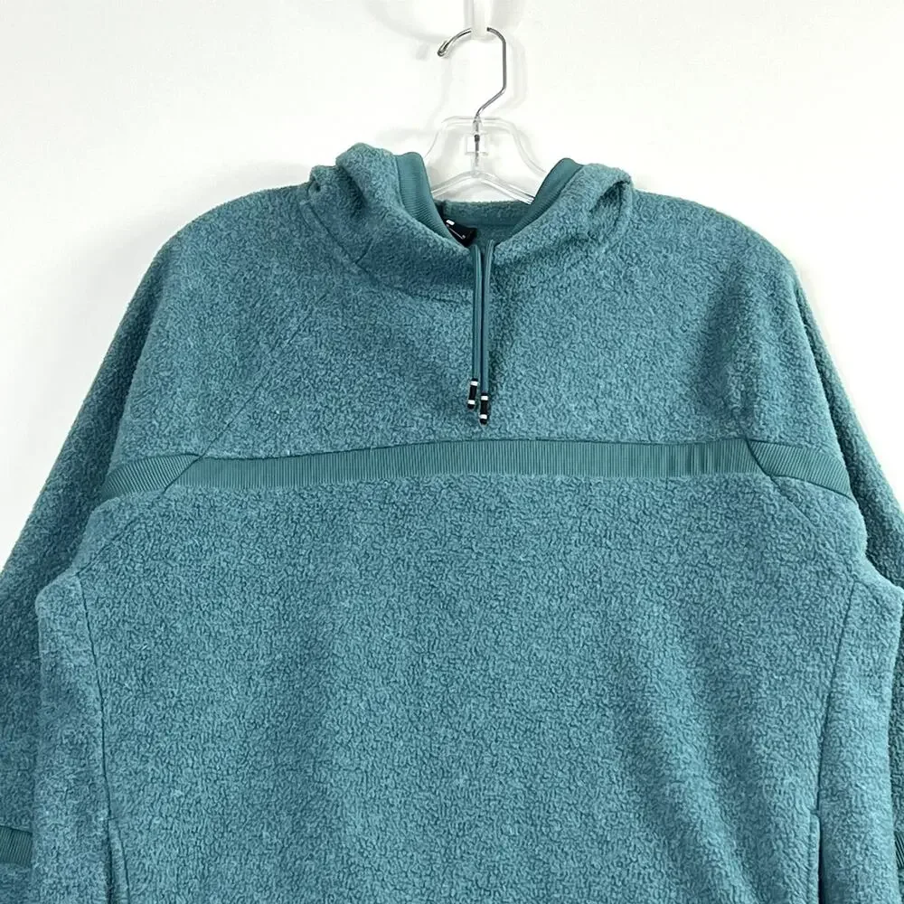 Nike Long Sleeve Fleece Hoodie Pullover Therma Blue Womens Medium